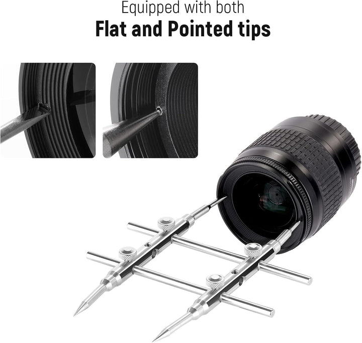 Neewer Professionelle Gekrümmte Spitzen Objektiv Spannschlüssel Reparatur-Öffnungs-Werkzeug Edelstah