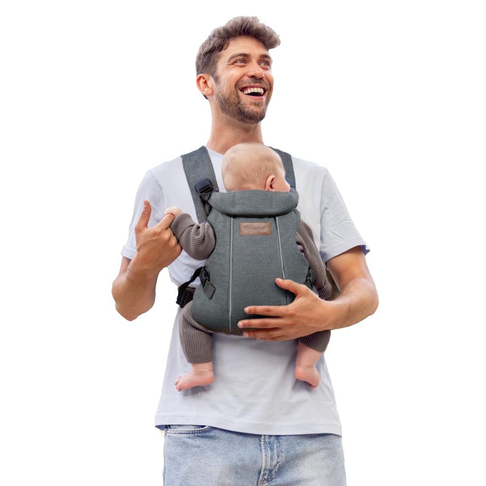 Jané Dual, ergonomische Babytrage, von Geburt bis 15 kg, 3 Positionen, atmungsaktiv und gepolstert,