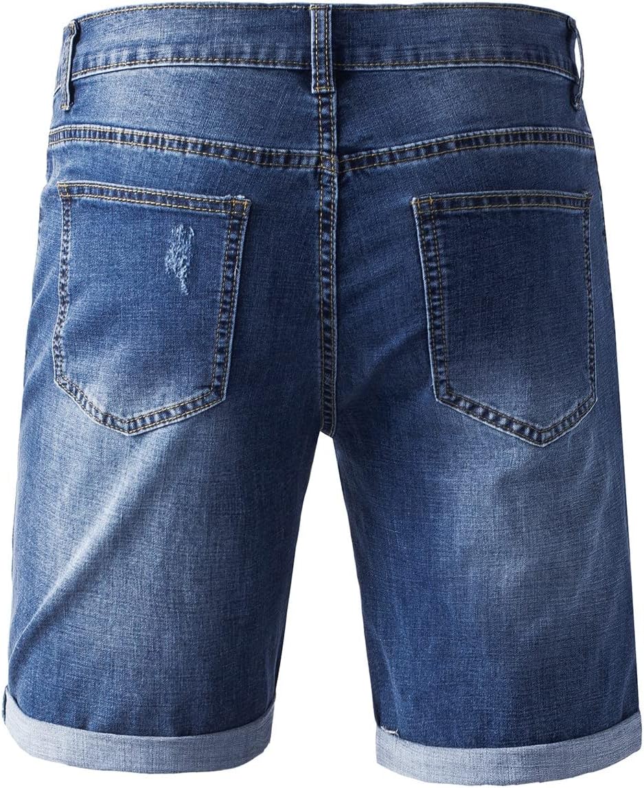 Meilicloth Jeans Shorts Kurze Herren Shorts Sommer Denim Western Casual A Navy Blau 3XL, A Navy Blau