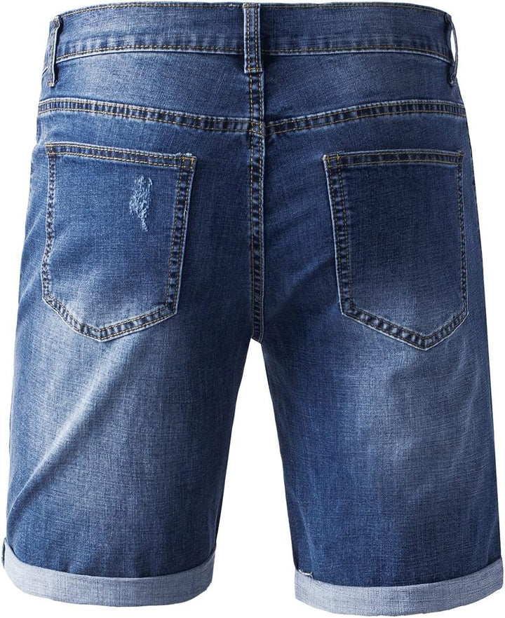 Meilicloth Jeans Shorts Kurze Herren Shorts Sommer Denim Western Casual A Navy Blau 3XL, A Navy Blau