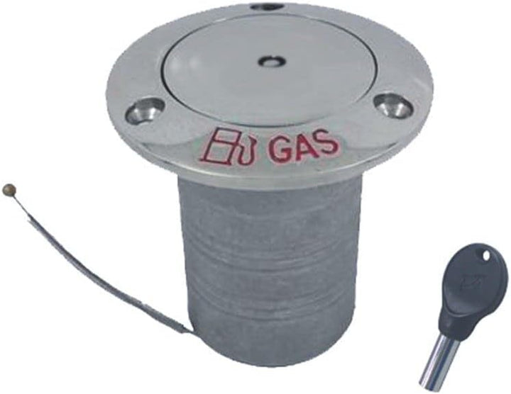 Yacht Steel Einfüllstutzen für Benzin, Pop Up mit Schloss, Edelstahl V4A, 38mm, 76mm, 45mm, 76mm
