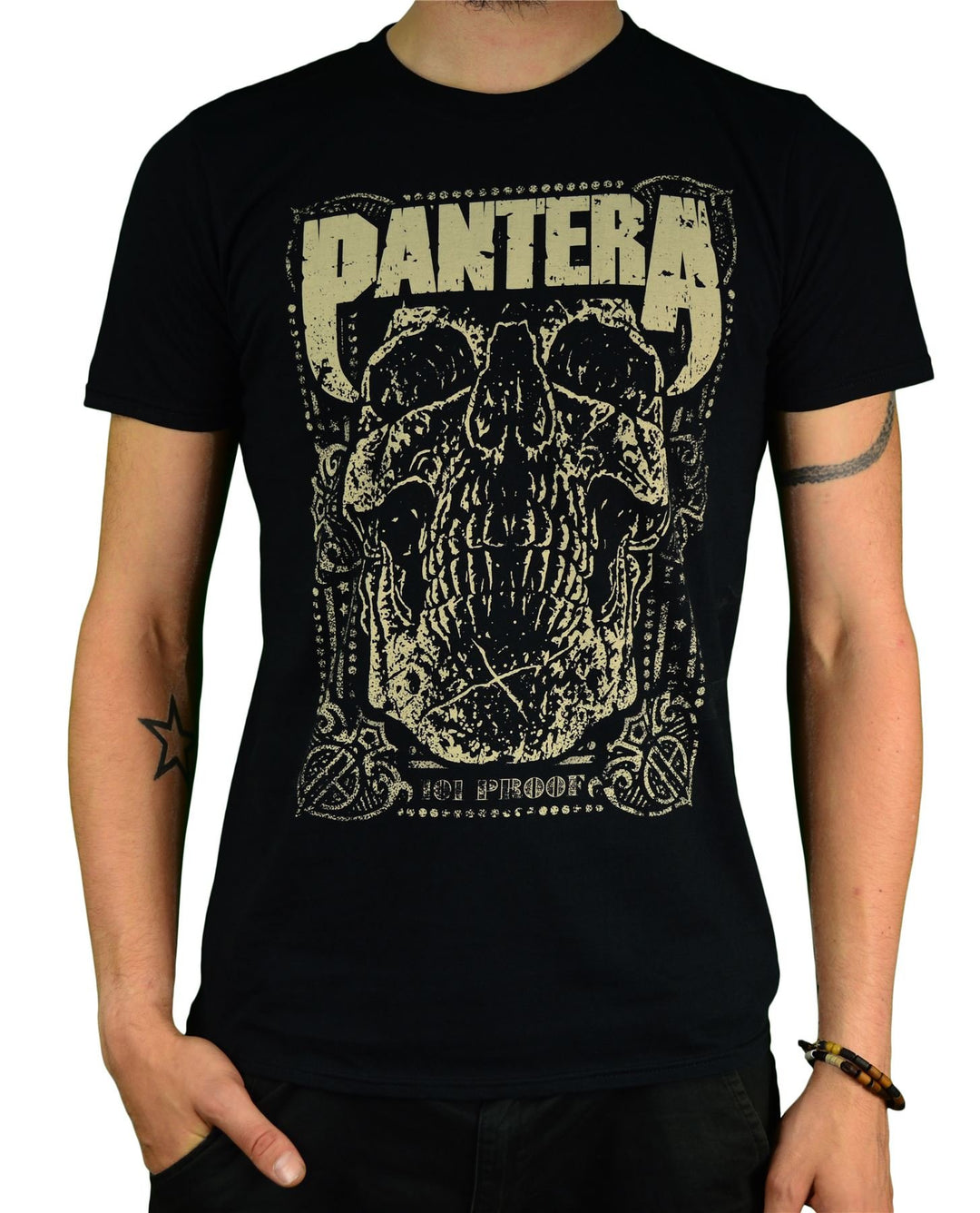 Pantera T Shirt Herren 101 Proof Skull Band Logo offiziell Nue Schwarz XL Schwarz, XL Schwarz