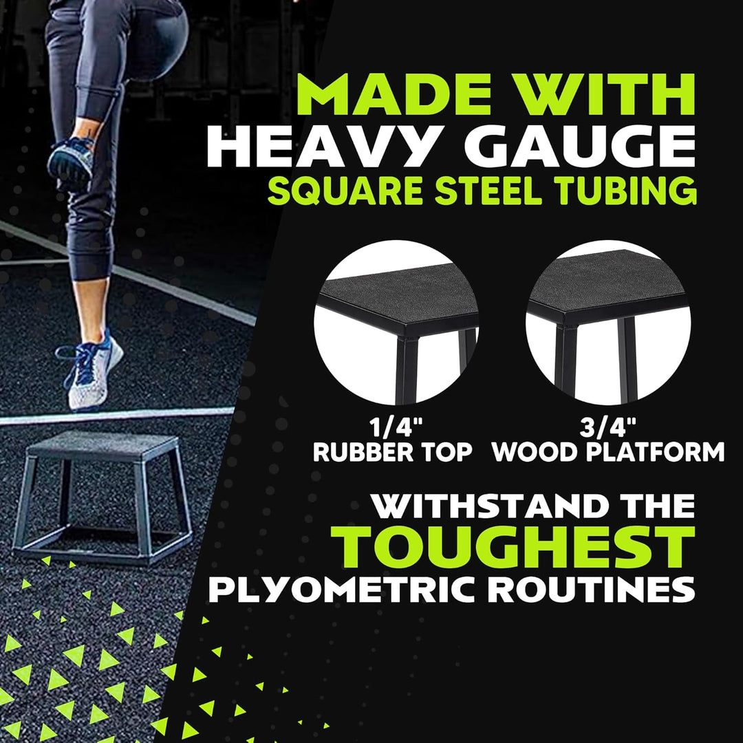Gibson Athletic Rage Fitness Steel Plyo Box 30,5 cm, 30,5 cm