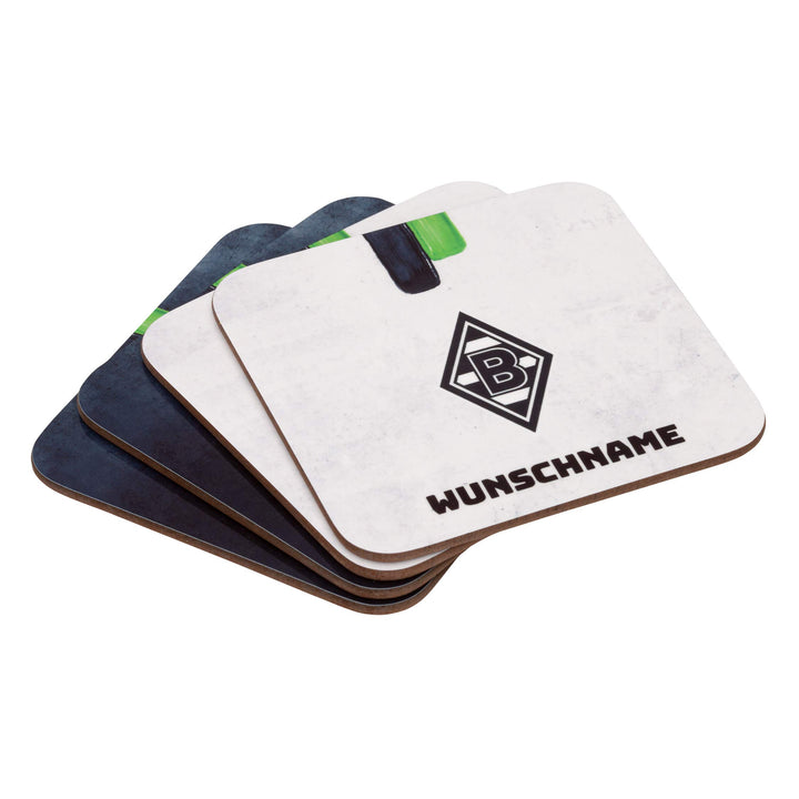 Borussia Mönchengladbach 4er-Set Untersetzer personalisierbar | Offizieller Fanartikel Fohlenshop |