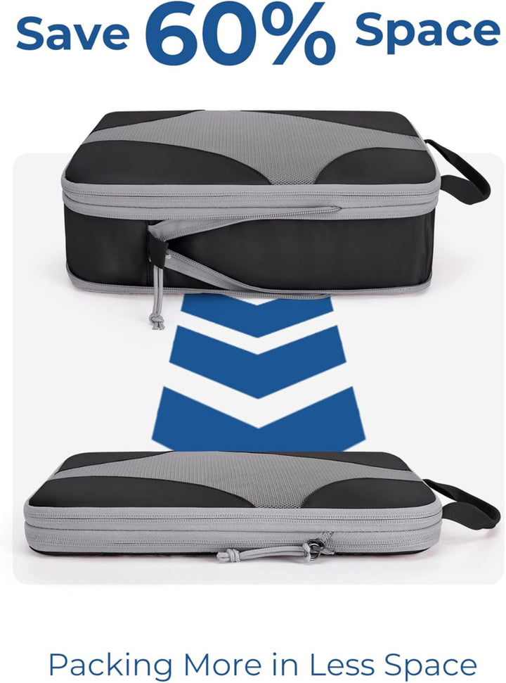 BAGSMART Packing Cubes Compression 6 Stück, Rucksack Koffer Organizer Packtaschen, Reise Kompression