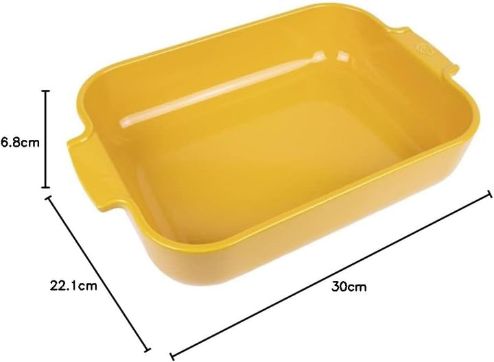 PEUGEOT - Rechteckige Auflaufform aus Keramik - 36 cm x 23,6 cm x 7,5 cm - Fassungsvermögen: 3,8 L -