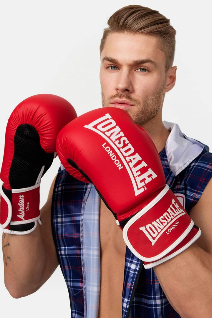 Lonsdale Unisex-Adult Ashdon Equipment 10 oz Red/White, 10 oz Red/White