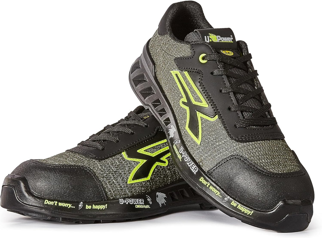 U-Power RV20096 Linea RED Leve Modell Robin Sicherheitsschuhe, S1P SRC ESD, Schwarz 42 EU Schwarz, 4