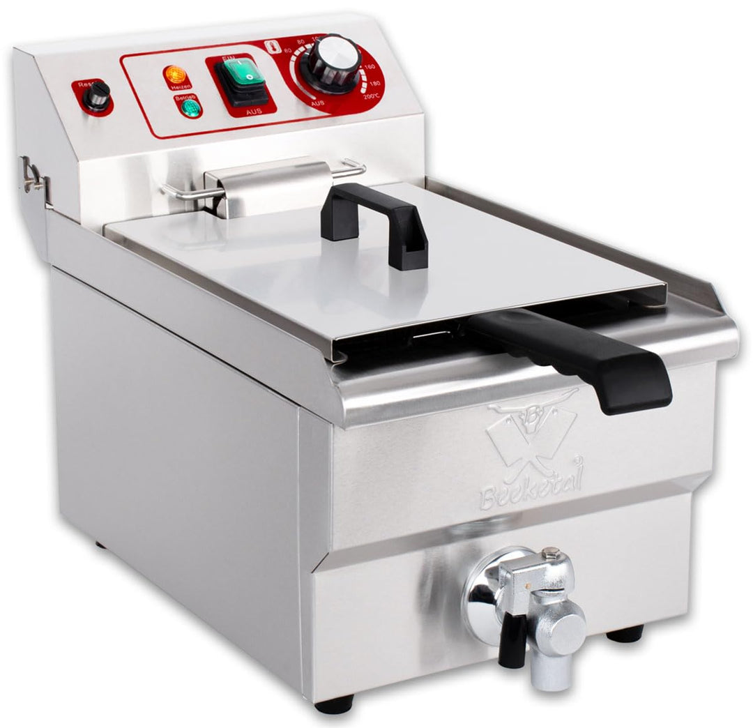 Beeketal 'BWF-132P' Profi Gastronomie Doppel Kaltzonen Fritteuse (2 x 13 Liter Volumen für max. 2 x
