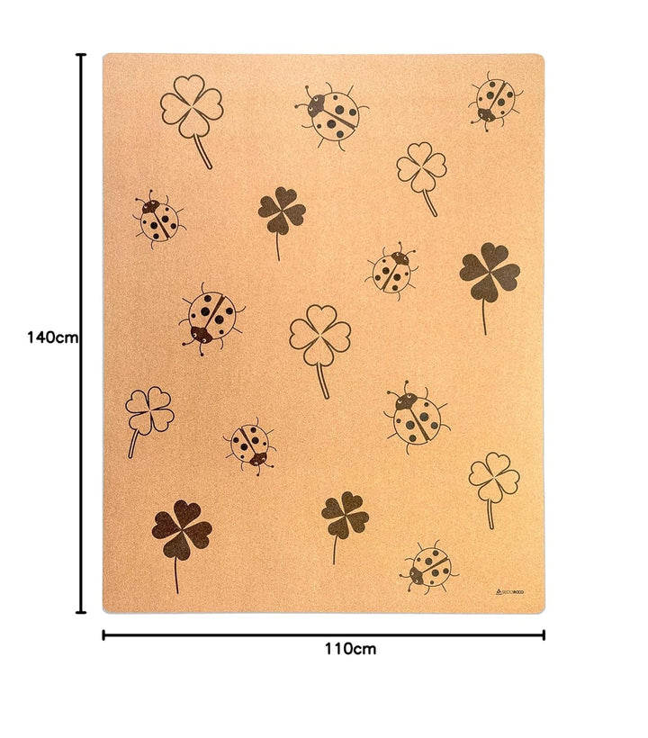 Secoroco Spielmatte aus Kork. Schadstofffreie Krabbelmatte für Babys und Kinder. Glück 140x110 cm 14