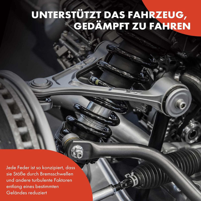 Frankberg 4x Federn Fahrwerksfeder Vorderachse Hinterachse Kompatibel mit Focus Turnier DNW 1.8L Kom