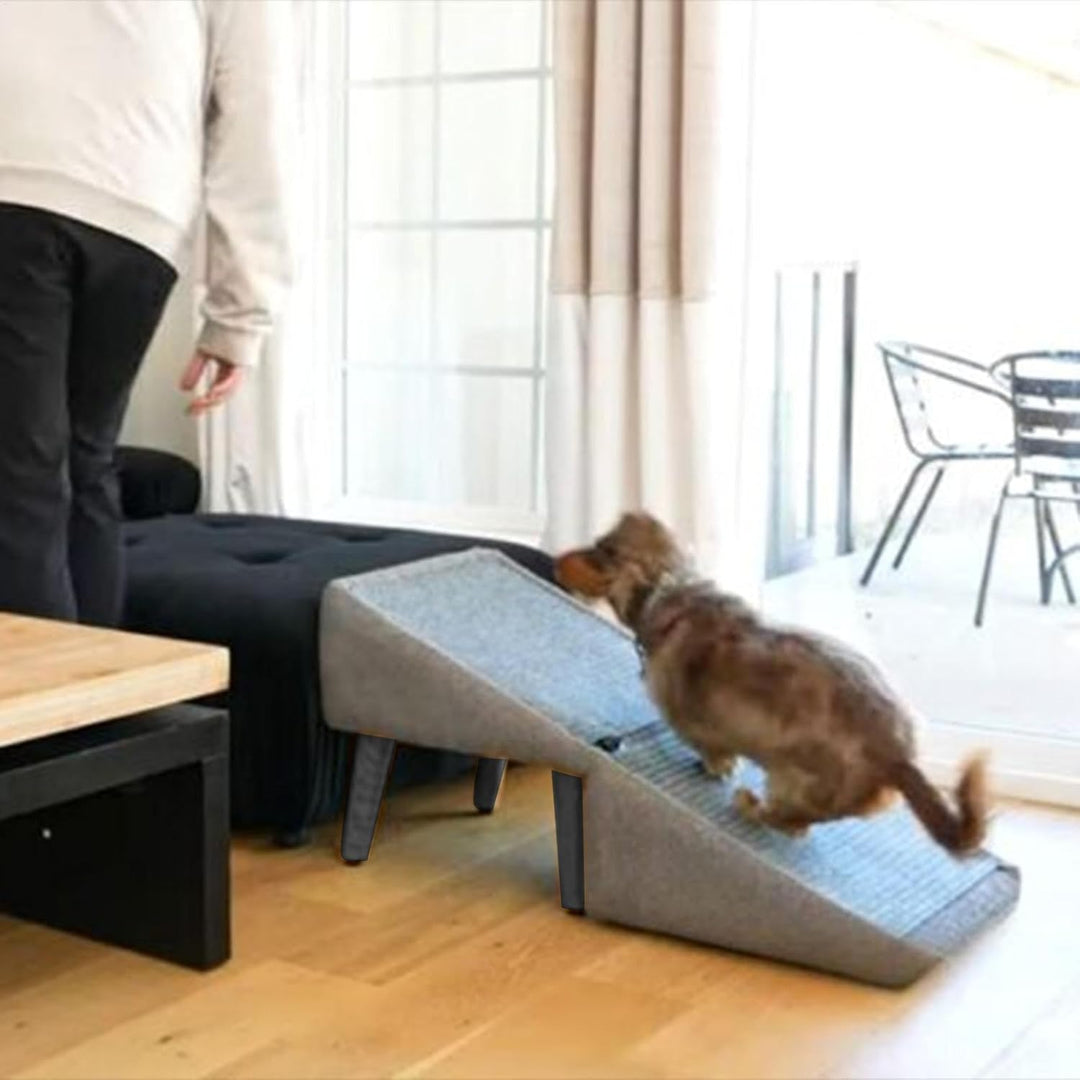 Hunderampe, 30X30X35CM Hunderampe Für Sofa, Faltbare Holztreppe Für Hunde Integriertem Hocker, rutsc