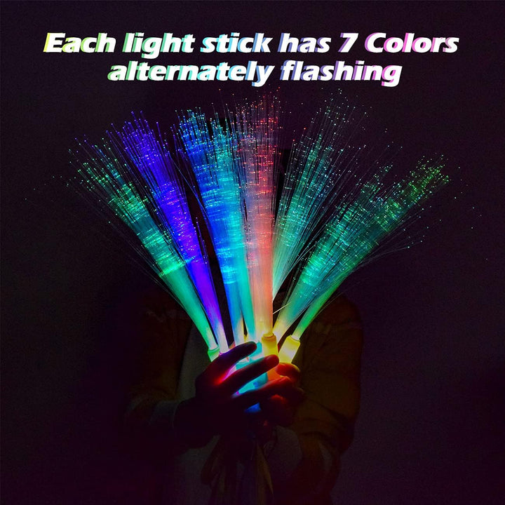 Senhui 12 Leuchtstäbe Partyzubehör, 3 Modi Farbe blinkende LED-Lichtstäbe Glow in the Darkness Stick