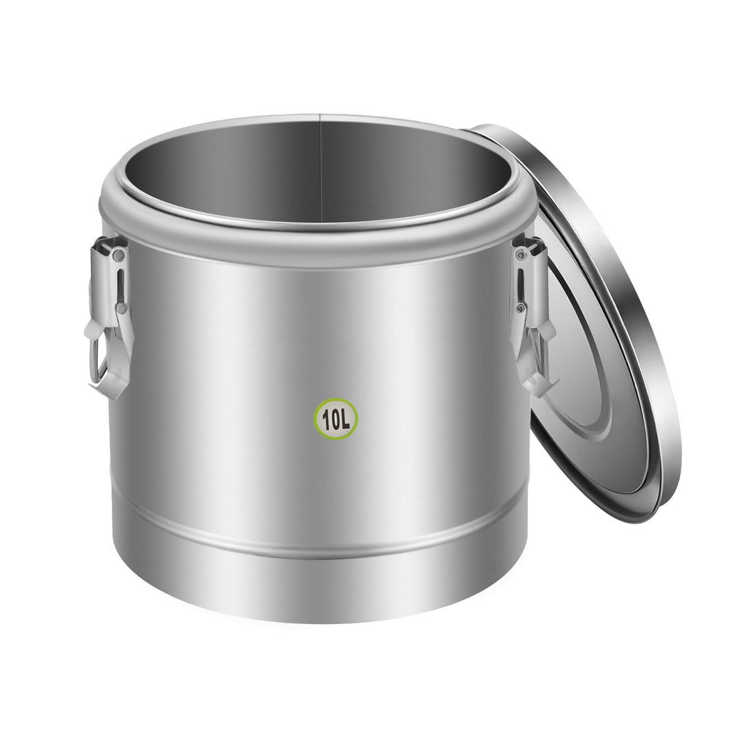 10L Thermobehälter, Edelstahl Isoliert Eimer mit Deckel | Transport Thermobehälter, Silikon Dichtung
