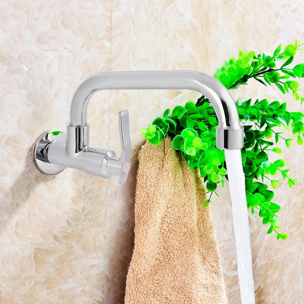 Einzelne Kaltwasserhahn, G1/2in Wasserhahn Wandmontage Kaltwasser, Wandarmatur Kaltwasserhahn für Ba