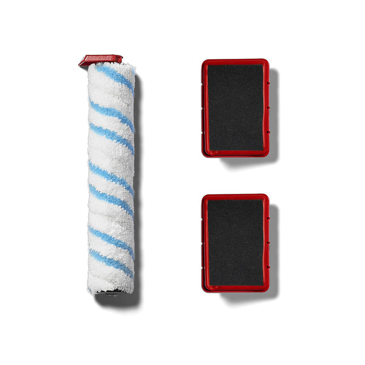 Vileda JetClean 3in1 Bodenreiniger Zubehörset inkl. 2x Doppelfilter und 1x Mikrofaserrolle, Weiss Ro