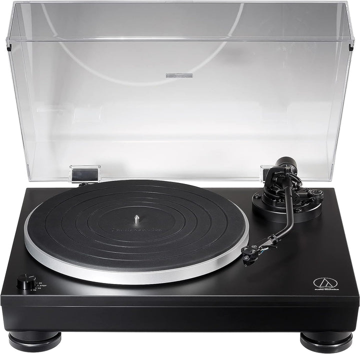 Audio-Technica LP5x Manueller Plattenspieler mit Direktantrieb Schwarz Single, Single