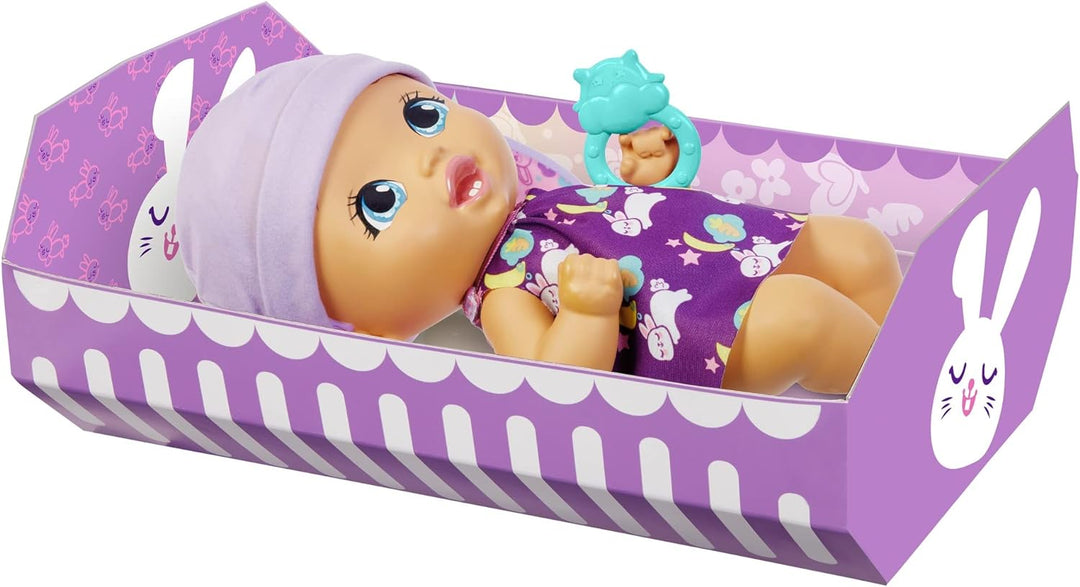 My Garden Baby HGC12 - Zahnputzspass Hasen-Baby Puppe - Lavendel (30 cm) mit 3 Zubehörteilen und 2-i