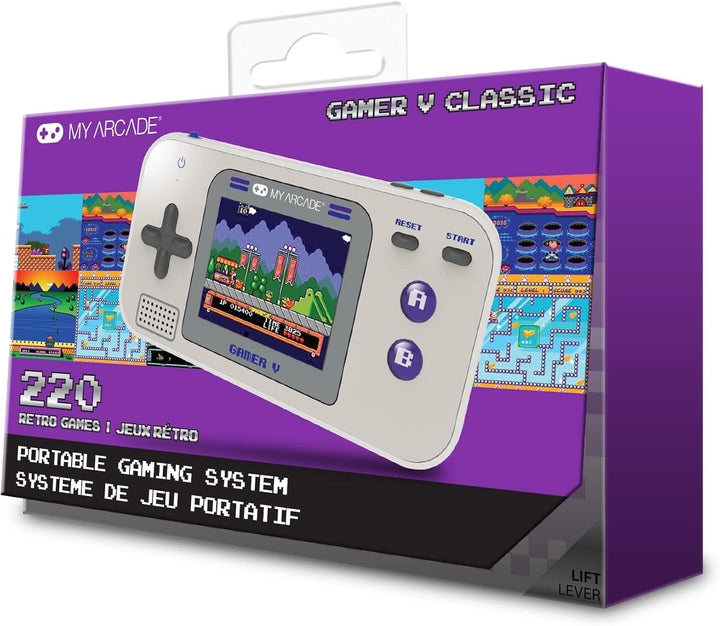 My Arcade Gamer V Classic Purple (DGUN-3920) Tragbares Gaming-System mit 220 Spielen, 6,3 cm (2,5 Zo