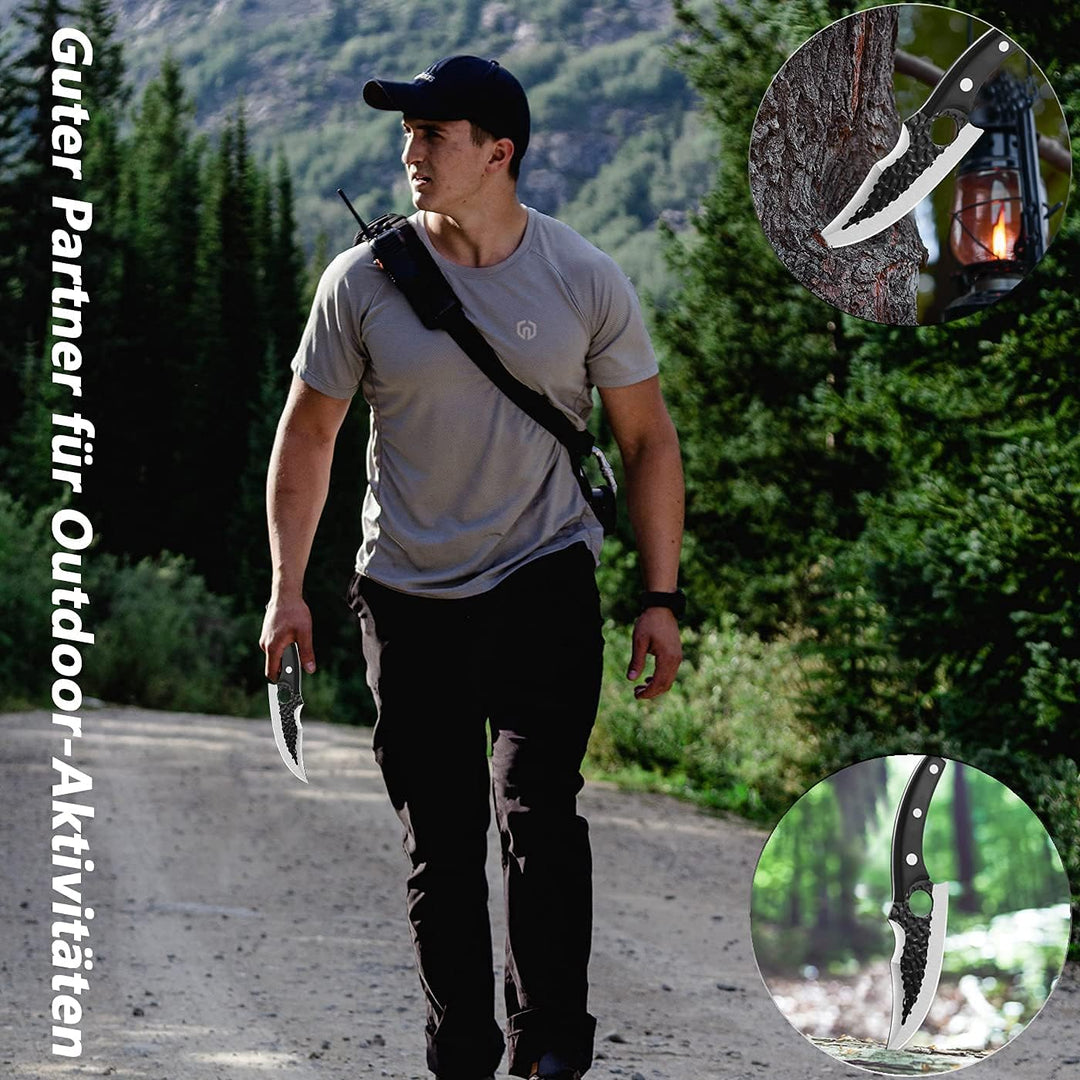 Dream Reach Ausbeinmesser Fleischerbeil Handgeschmiedete Hammer Textur Klinge Outdoor-Messer Kochmes