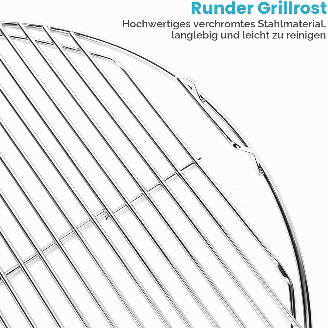 GRISUN Grillrost Rund 54,6 cm klappbar, Ersatz für Weber 57 cm Holzkohlegrill, One-Touch, Performer,
