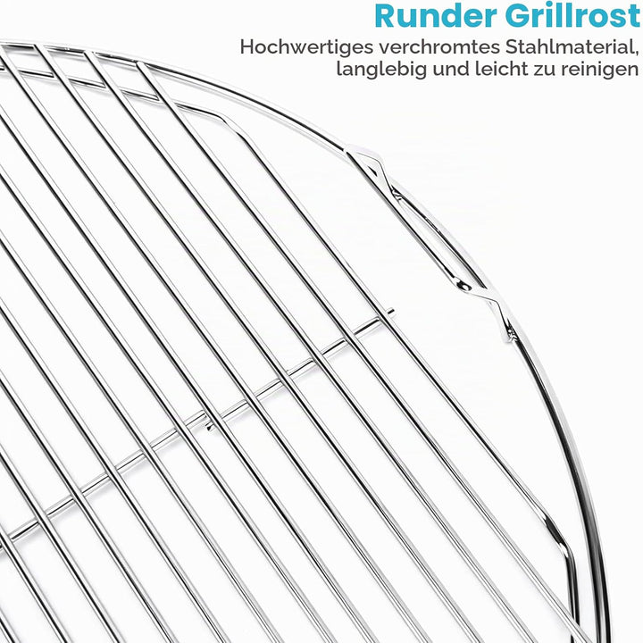 GRISUN Grillrost Rund 54,6 cm klappbar, Ersatz für Weber 57 cm Holzkohlegrill, One-Touch, Performer,