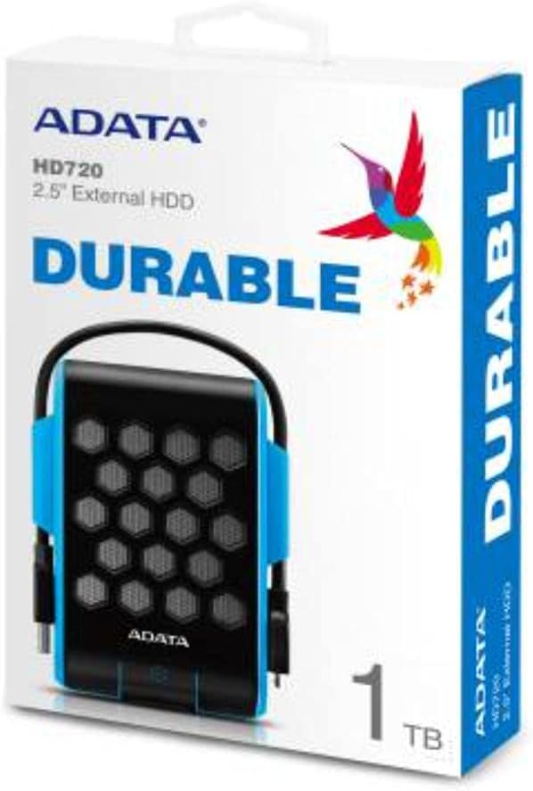 ADATA HD720 external hard drive 1000 GB Black Blue Schwarz, Blau 1TB, Schwarz, Blau 1TB