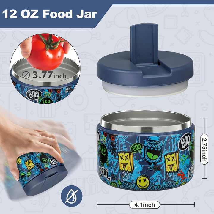 Itslife Thermobehälter für Essen 350ml Edelstahl Warmhaltebebehälter, Kinder auslaufsicherer Lunchbe
