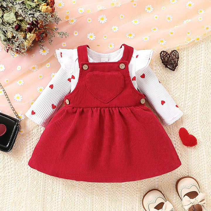 Baby Kleidung Mädchen Baby Valentinstag Outfit Neugeborene Kleidung Babys Strampler Strapse Rock Bek