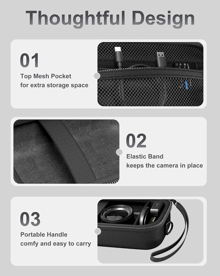 ProCase Kameratasche für 4K Digital Kamera + Tragetasche für DJI Neo 2