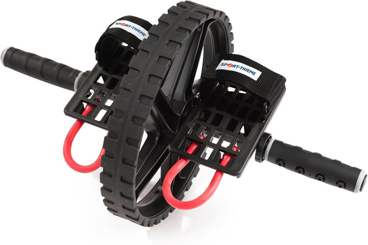 Sport-Thieme Bauchtrainer Roller Power AB Wheel Pro | Bauchmuskeltrainer/AB Roller mit Handgriffen u