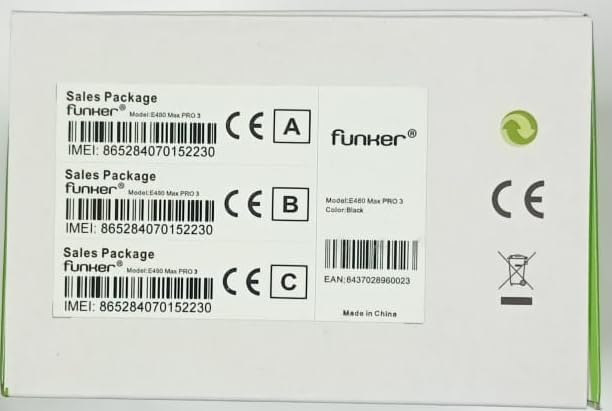 Funker E480 4G-Handy für Senioren mit Whatsapp, grosse Tasten, SOS-Taste und GPS, Videoanrufe, 7,1 c
