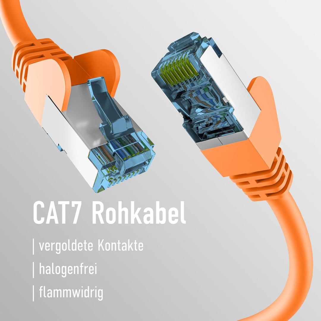 EFB-Elektronik - CAT. 7 Netzwerkkabel bis zu 10 Gbit - 50 m LAN Kabel Ethernet Kabel Patchkabel mit