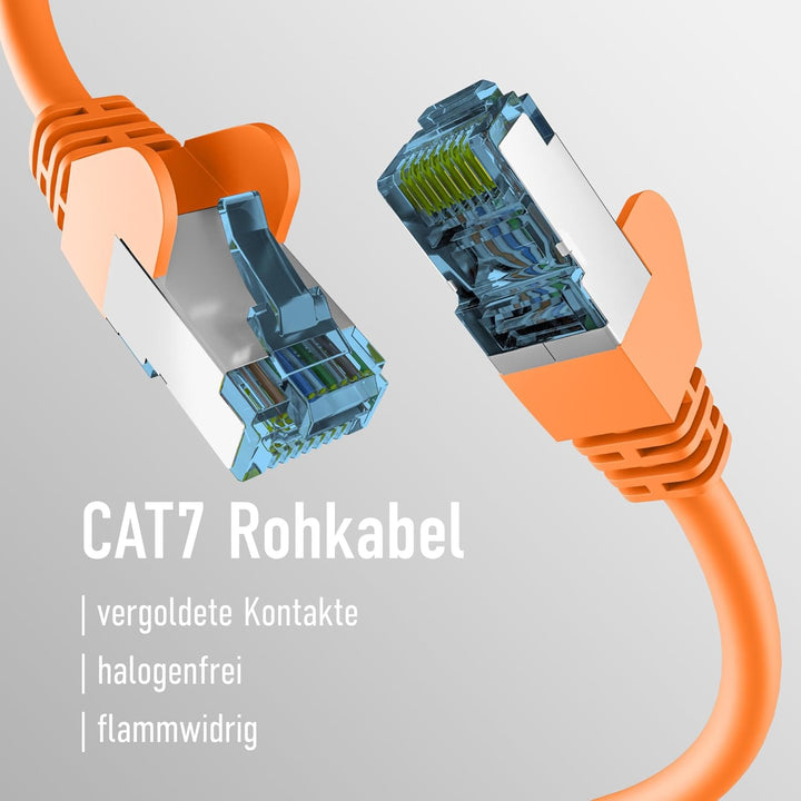 EFB-Elektronik - CAT. 7 Netzwerkkabel bis zu 10 Gbit - 50 m LAN Kabel Ethernet Kabel Patchkabel mit