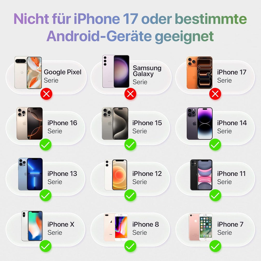 Moman Selfie Monitor Handy 3,97" für iPhone & Android, Handy Monitor Bildschirm Magnetisch, Rückkame