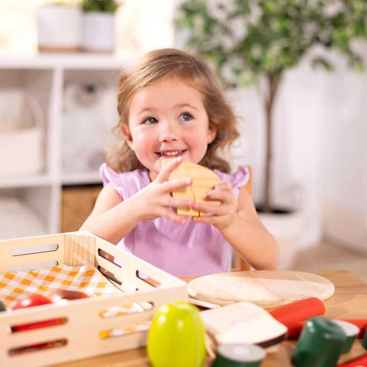 Melissa & Doug Schneiden von Essen aus Holz | Fantasiespiel | Essensspiel | 3+ | Geschenk für Jungen