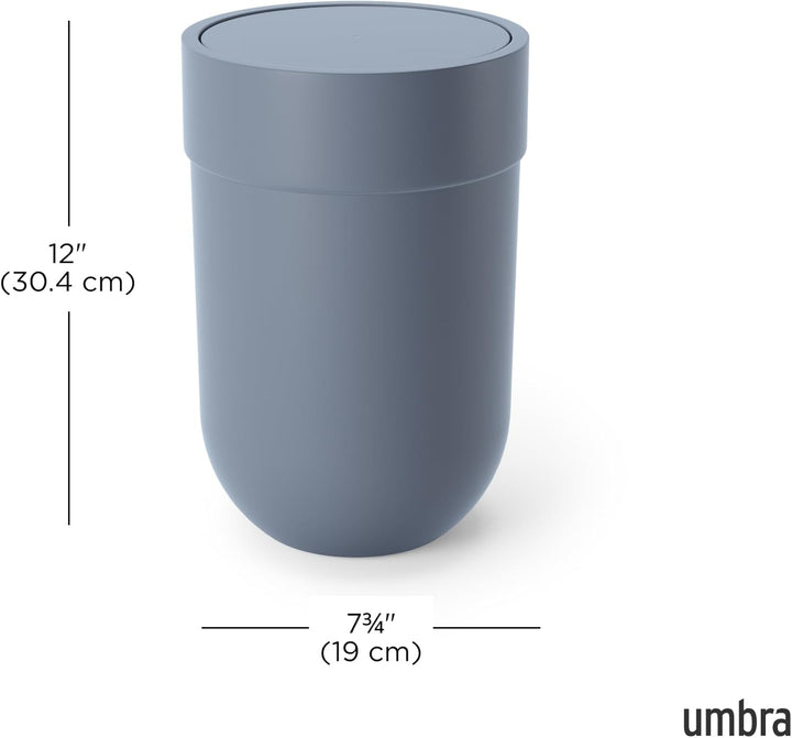 Umbra Touch Abfalleimer mit 6 L Fassungsvermögen und Schwingdeckel – Kosmetikeimer und Papierkorb fü
