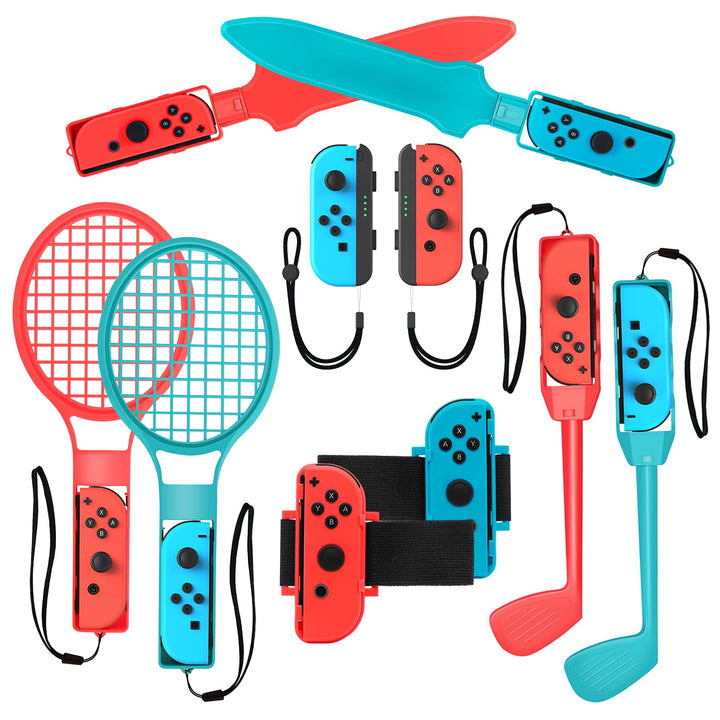 2024 Switch Spiele Zubehör Sets für Kinder Nintendo Switch Sports, 10-in-1-Familien Party Pack Spiel