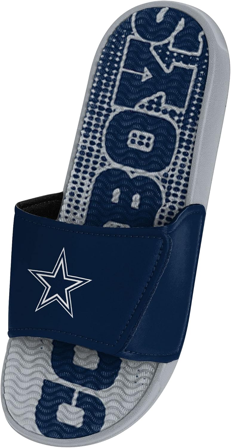 FOCO Herren NFL Team Logo Sport Shower Foam Slide Flip Flop Sandalen Dallas Cowboys 9-10 Wordmark mi