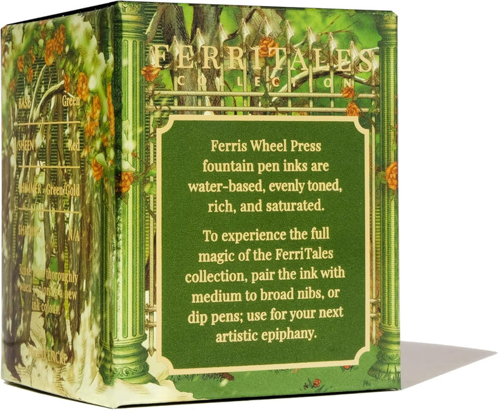 Ferris Wheel Press Ink, FerriTales Collection, Emerald Gardens, Leaf Green with Duochrome Green/Gold