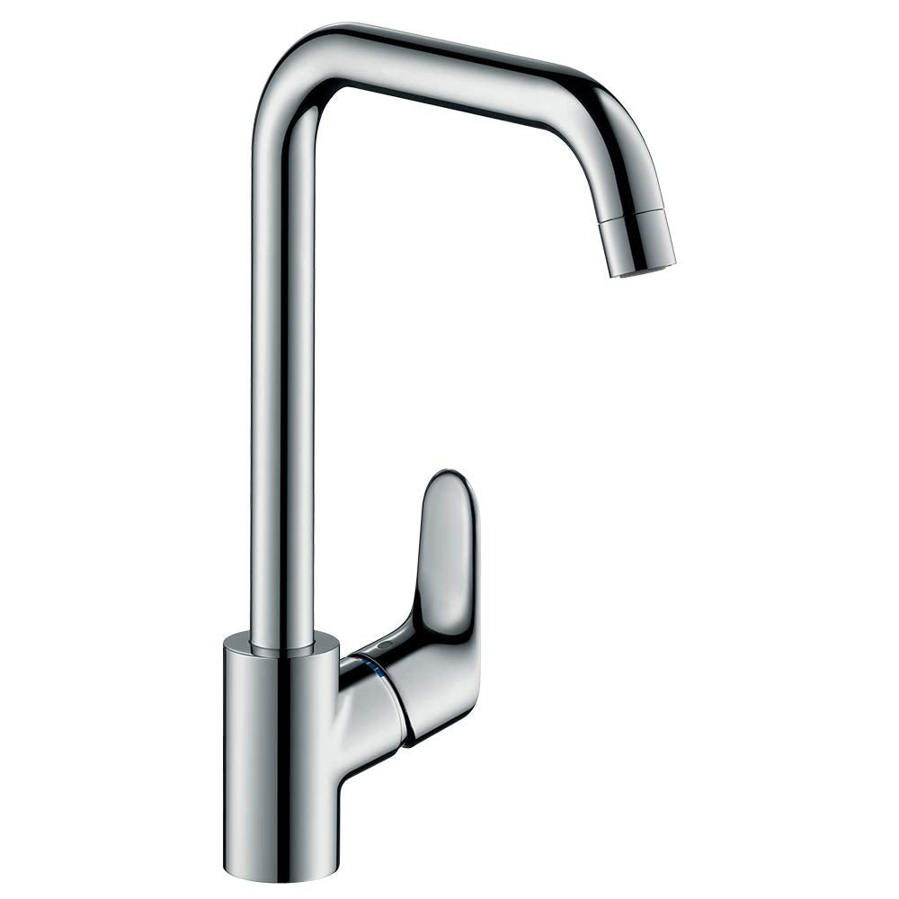 hansgrohe Focus M41 - Küchenarmatur, 1 Stahlart, Wasserhahn Küche mit Auslaufhöhe 260 mm, Mischbatte