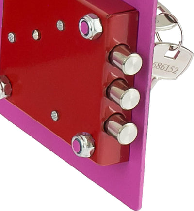 HMF 49216-15 Safe Tresor klein mit Schlüssel, Möbeltresor | 23 x 17 x 17 cm | Pink, Pink