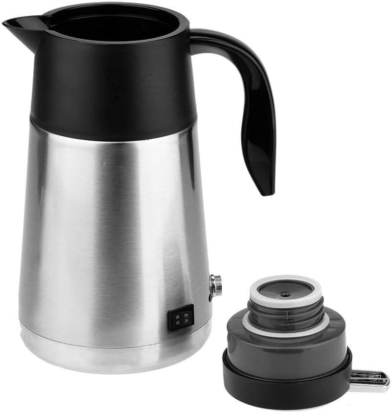 Isolierkanne Thermoskanne Tragbare 1300 ml 12/24 V Reise Auto Lkw Wasserkocher Schnell Kochen mit Zi
