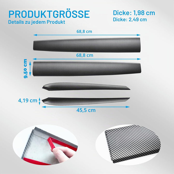 Carbon-Faser Armaturenbrettabdeckung für Tesla Model Y 2020-2023, Mittelkonsole Panel Sticker Innenz