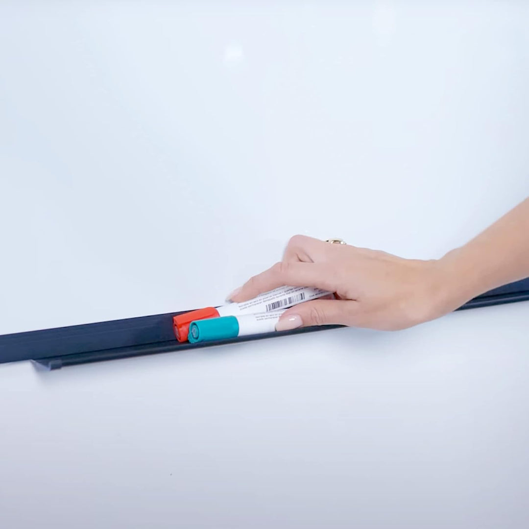 IVOL Eco Magnetic Whiteboard 45x60 | Modernem Schwarzem Rahmen | Magnettafel Whiteboardwand Magnetwa