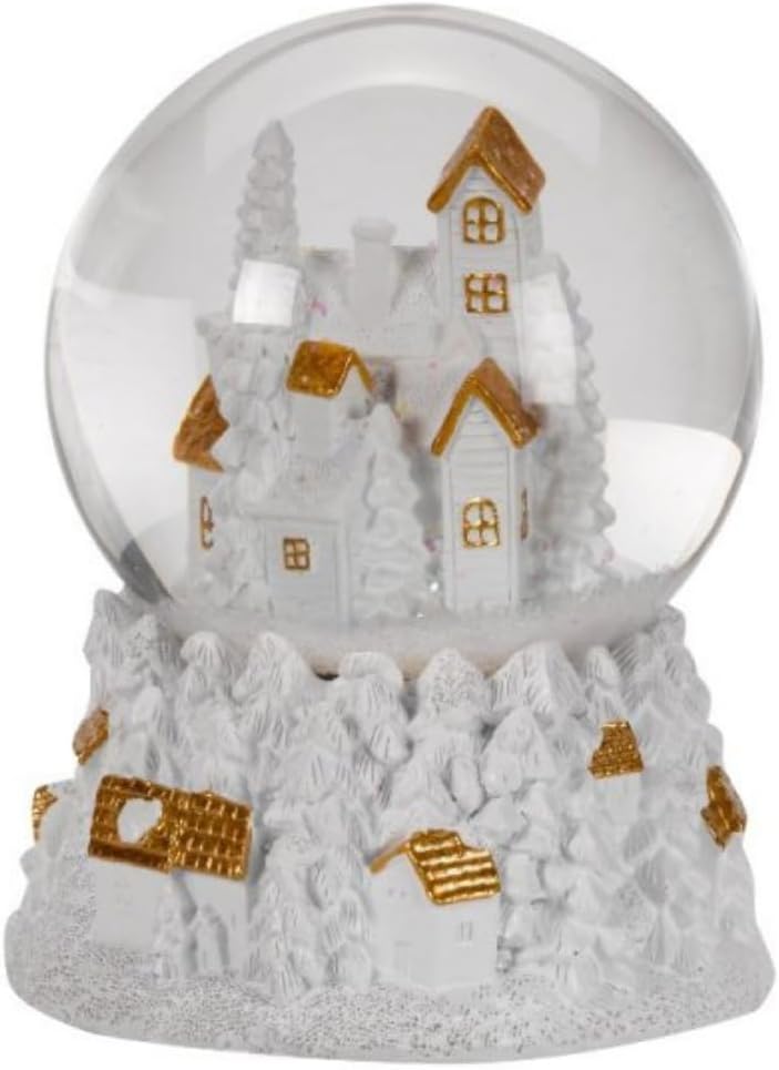 Marco Paul Winter Wonderland Weihnachts-Schneekugel – grosse, langlebige handbemalte 12 cm Musik-Sch