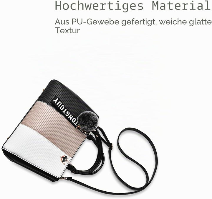 NICOLE & DORIS Damen Handtasche Umhängetasche Henkeltasche Kuriertasche Elegant Damen Handtaschen mi