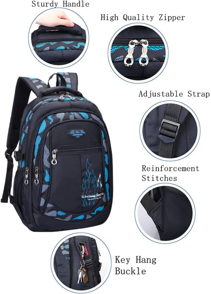 Jungen Schultasche Teenager Schulrucksack Jugendliche Rucksack Schule Daypacks Kinder Gross Schulran