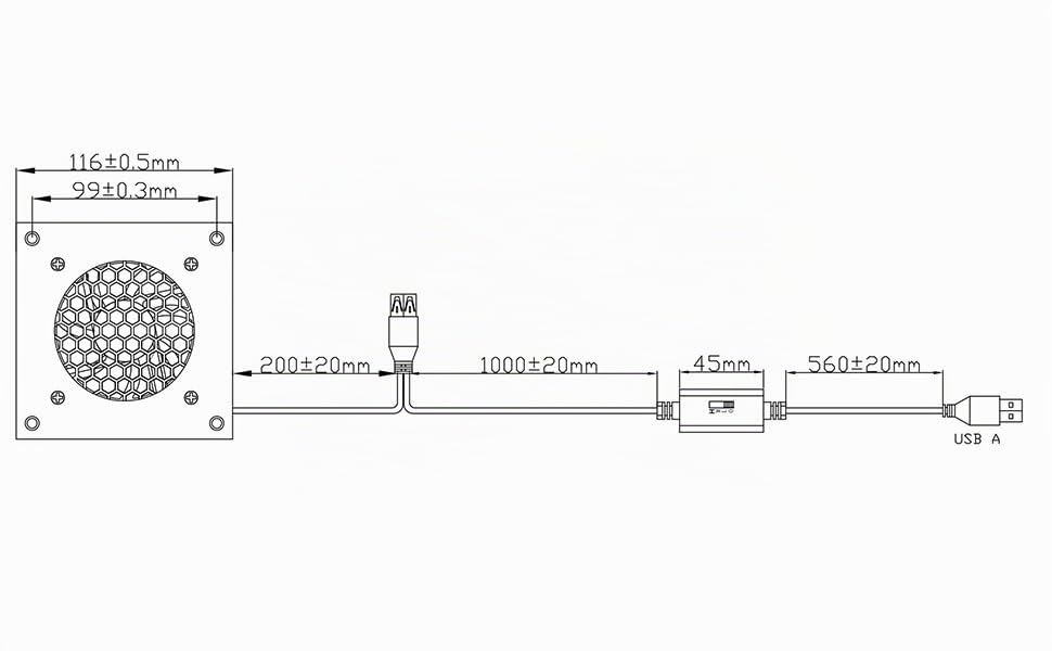 euroharry USB PC Ventilator (2Stk 80 x 80 x 25mm), 2Stk 80 x 80 x 25mm
