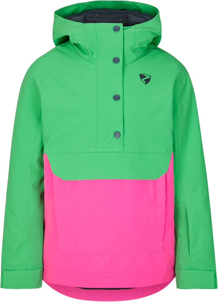 Ziener Mädchen Anefay Ski-Jacke, Winter-Jacke | wasserdicht, winddicht, warm (1er Pack) 140 irish gr